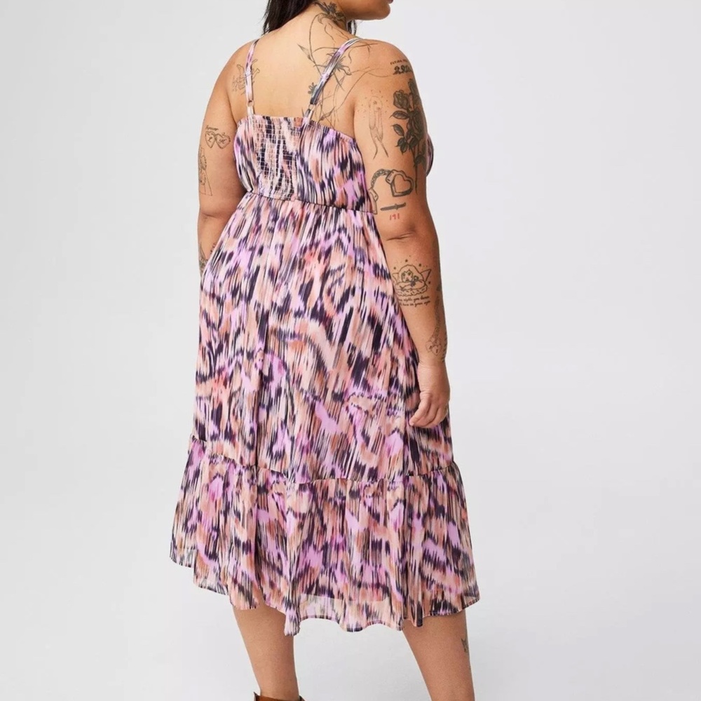 Torrid Midi Chiffon Sleeveless Tiered Dress Size 2X - Picture 3 of 6